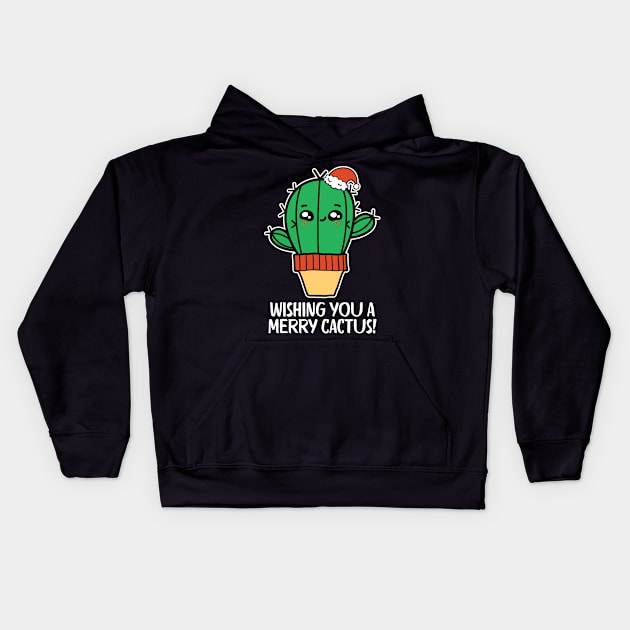 Wishing you a merry Cactus Kids Hoodie by BadDesignCo